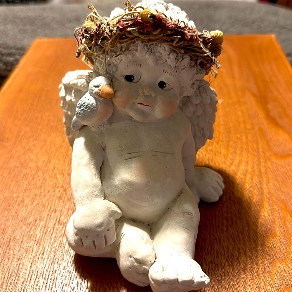 Dreamsicles Cast Art Industries 1994, DC115 Bluebird On My Shoulder Cherub